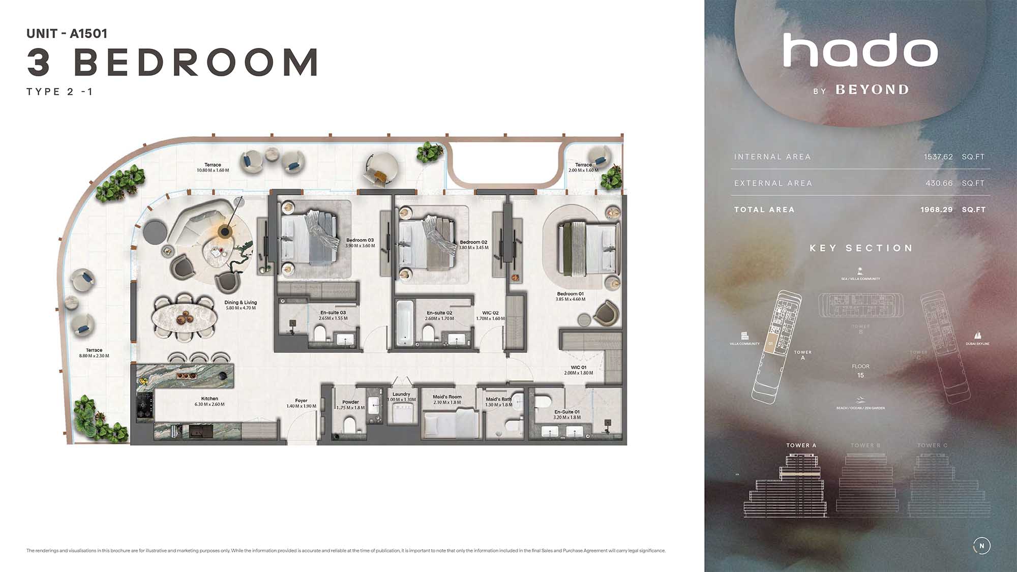 15th Floor (Type 2-1 Unit A1501)