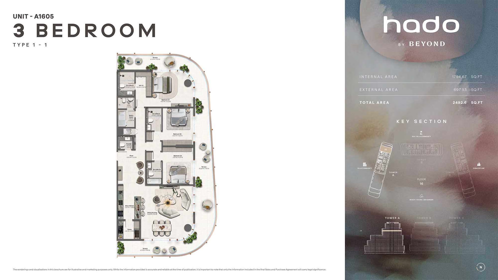 16th Floor (Type 1-1 Unit A1605)