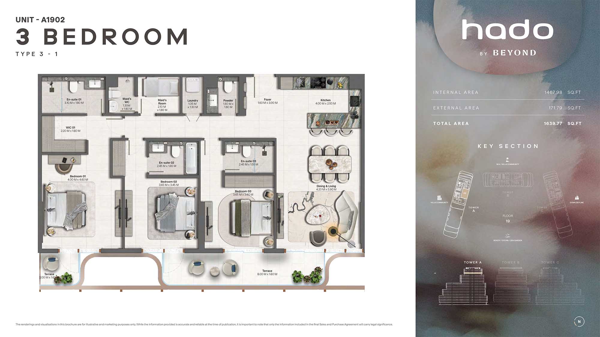 19th Floor (Type 3-1 Unit A1902)