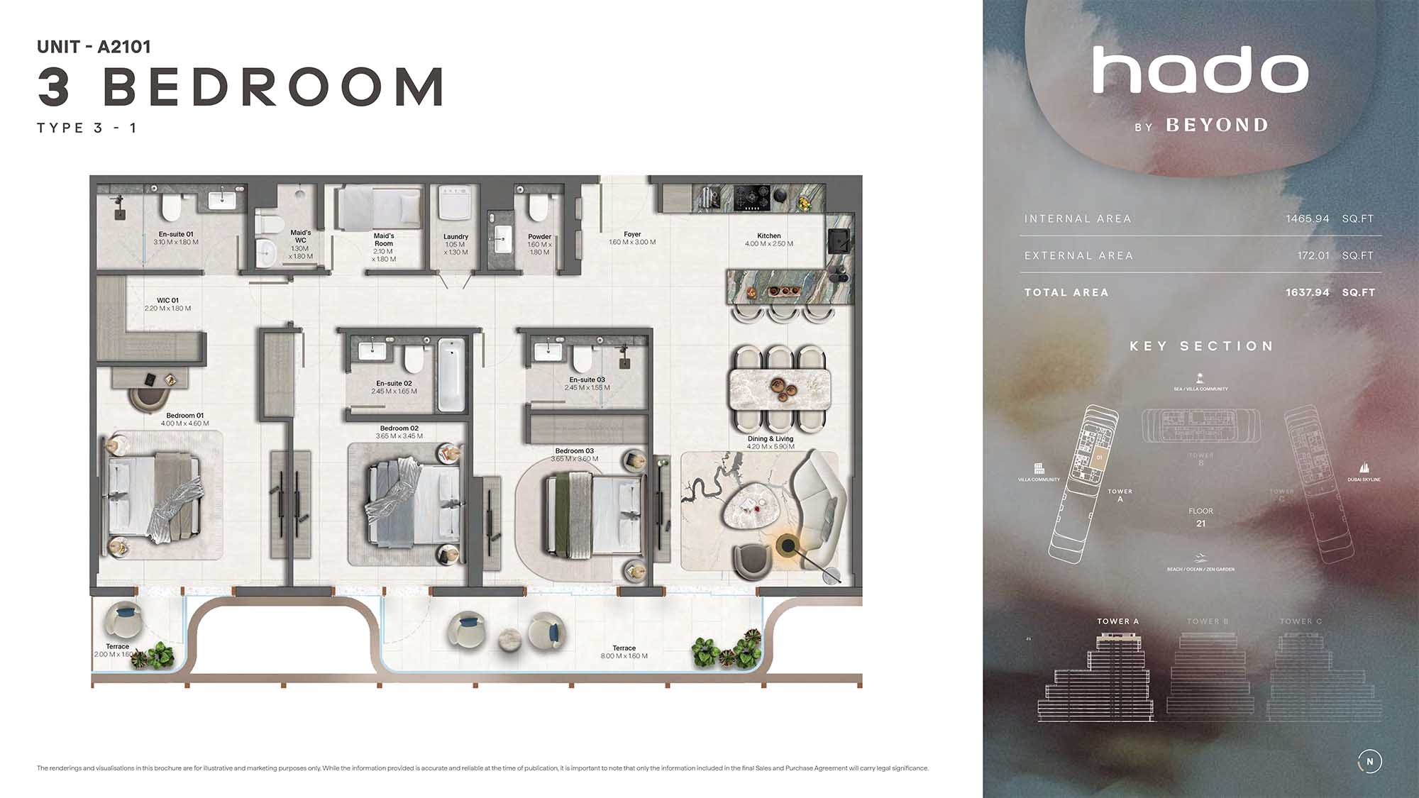 21th Floor (Type 3-1 Unit A2101)