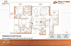 Floor Numbers 2nd to 22nd