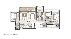 3 Bedroom+Study