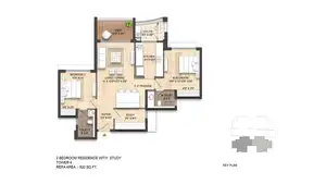 2 Bedroom+Study