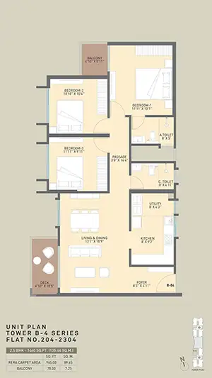 Flat No 204-2304