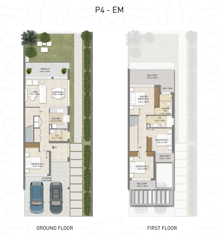 Green Acres Villas At Damac Hills Dubai Floor Plan