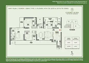 Type 2 (19th to 02th & 27th to 33rd Floor)
