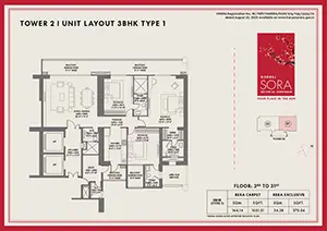 Type 1 (3rd to 31st Floor)