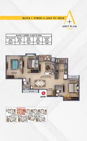 Block 1 (Unit 101 To 3501)
