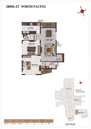 Unit B-102 & 202 (North Facing)