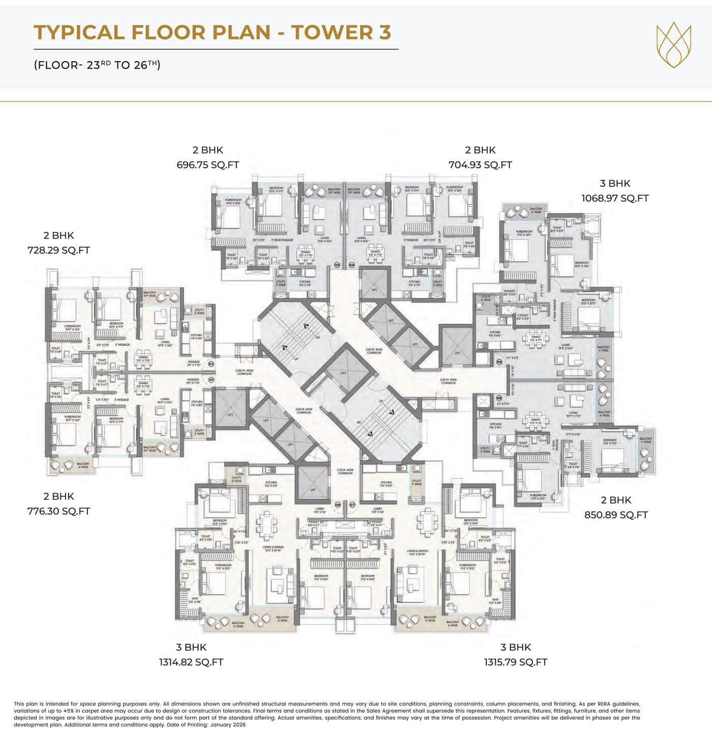 Floor 3rd to 20th