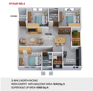 Flat No 1 (North Facing)