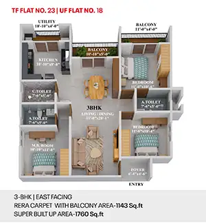 Flat No 17 & 22 (East Facing)
