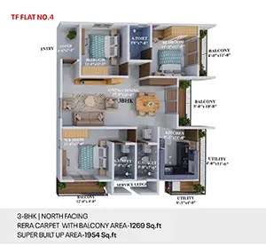 Flat No 1 (East Facing)