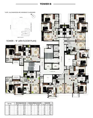 Tower B, 4th Floor Plan