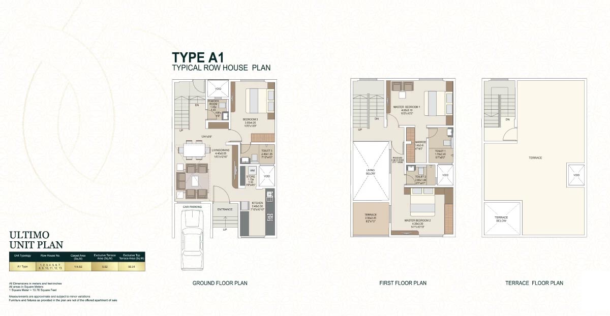Type A1, Typical Row House Plan