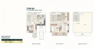 Type B1, Typical Row House Plan
