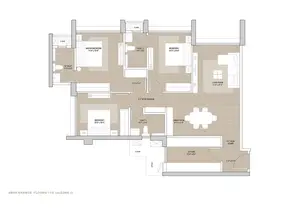 3 BHK Grande Floors 1 to 34 (Zone-1)
