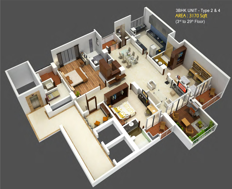 Floor Plan - Valmark Apas at Bannerghatta Road, Bangalore