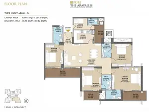 Type 1, Unit 4BHK, S