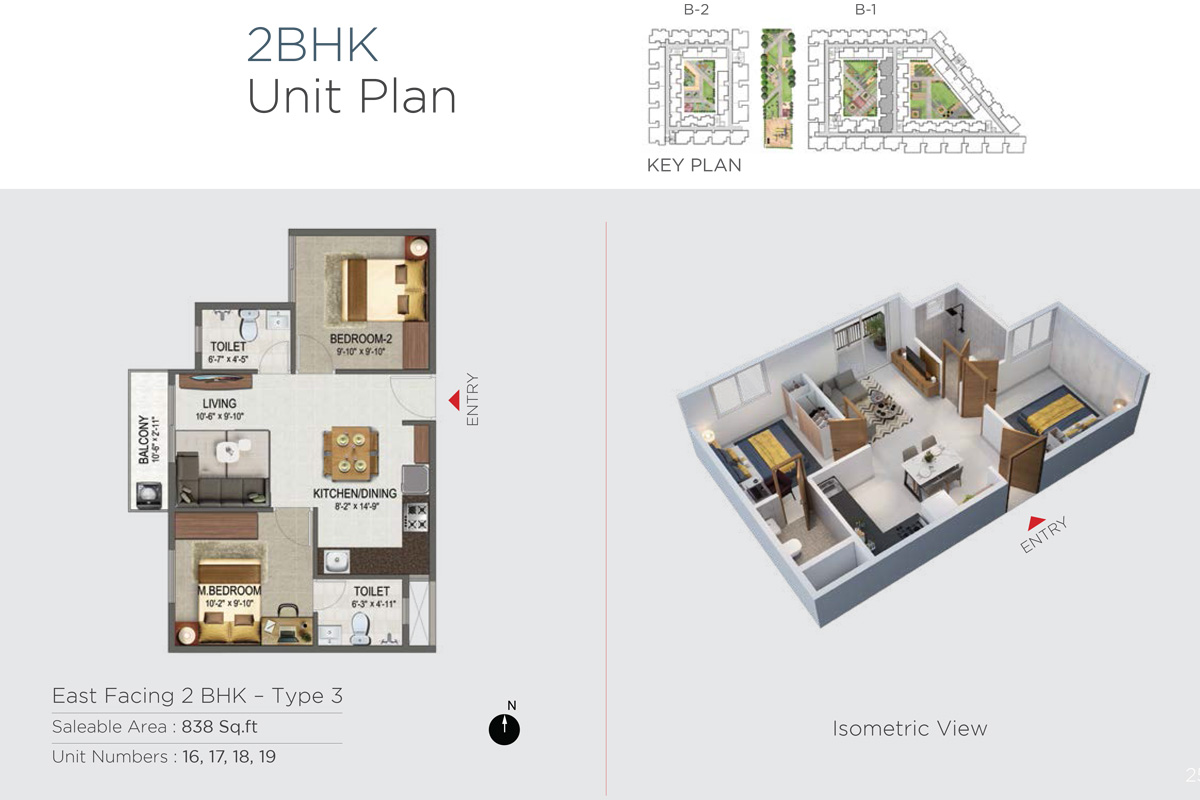 Type 3, East Facing, Unit No-16,17,18,19