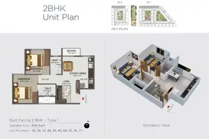 Type 1, East Facing, Unit No-32,36,37,38,39,40,69,75,76,77