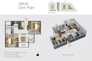 Type 4, North Facing, Unit No-58,59,60,61