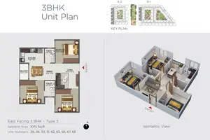Type 3, East Facing, Unit No-28,29,30,31,62,65,66,67,68