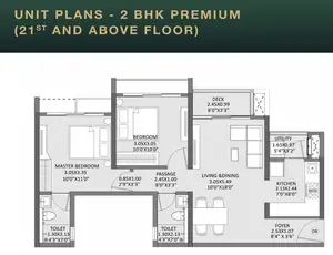 Unit Plan Premium, 21st and Aove Floor