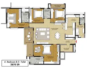 4 Bed & 3 Toilet