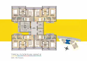 Typical Floor Plan, Stilt + 16 Floor