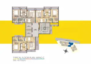Typical Floor Plan, Stilt + 16 Floor