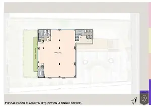 Typical Floor 8th & 12th, Option 1 Single Office