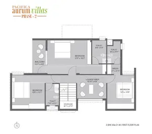 4 BHK Villa C1-W, First Floor