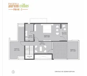 5 BHK Villa E1-XE, Second Floor