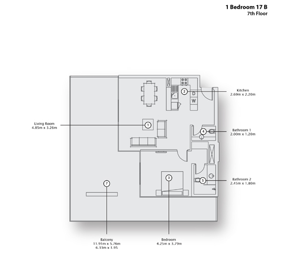 Type 17 B, 7th Floor