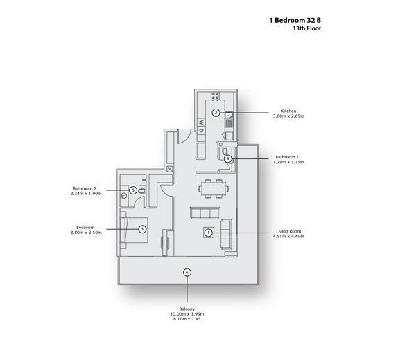 Type 32 B, 13th Floor
