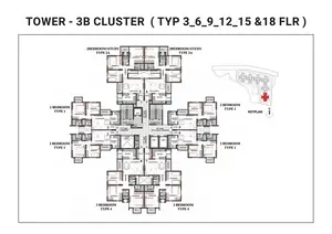 Tower-3B Cluster, Type 3,6,9,12,15 & 18 Floor