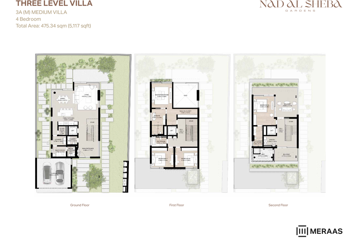 Three Level, 3A (M) Medium Villa
