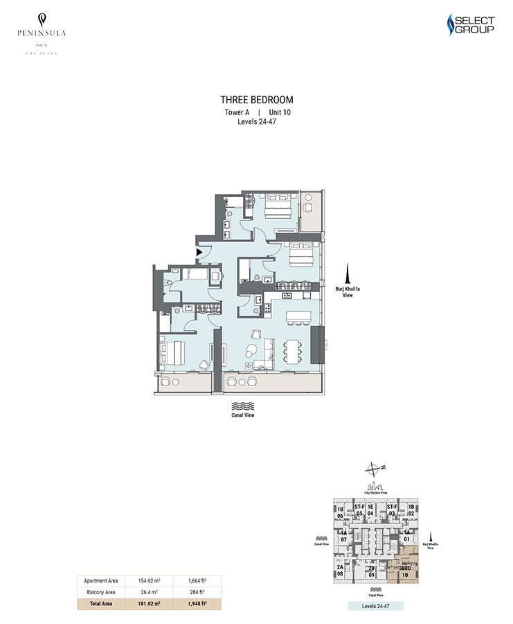 Type A, Unit 10, Level 24-47