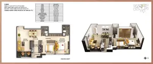2 BHK, Wing B-Flat 4