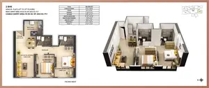 2 BHK, Wing B-Flat 6