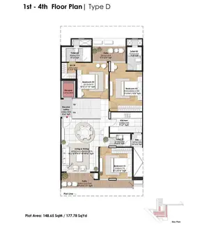 1st To 4th Floor, Type D