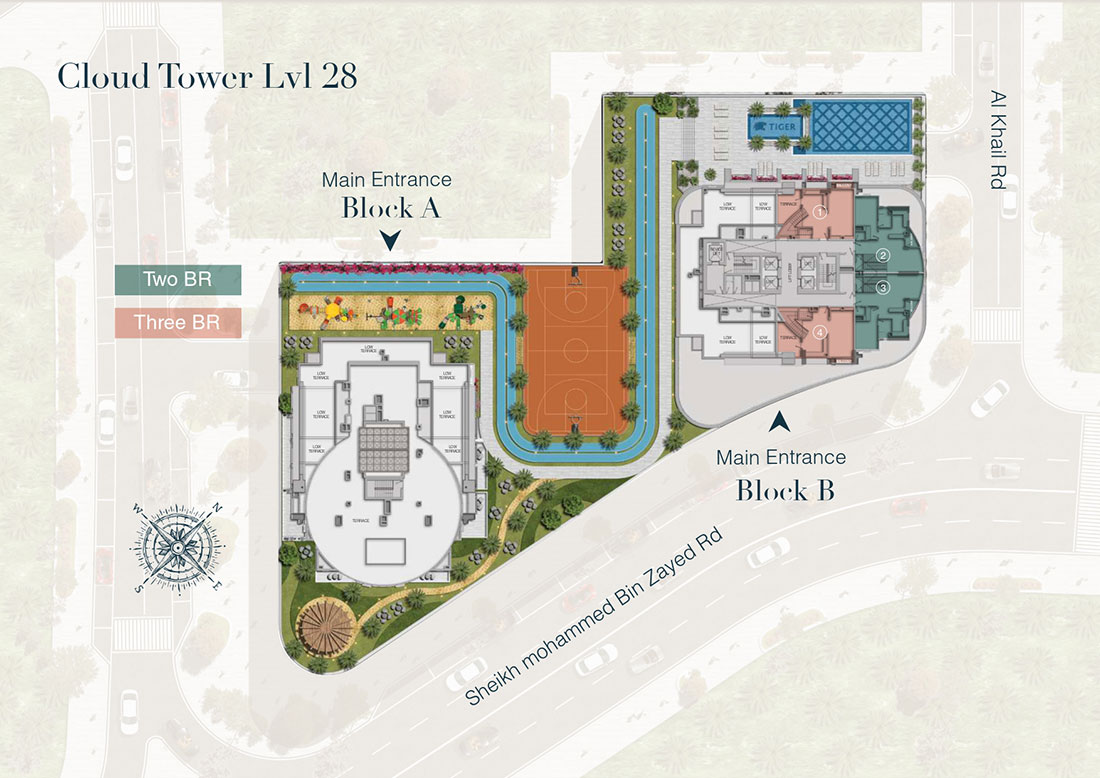 Two and Three BR, Level 28