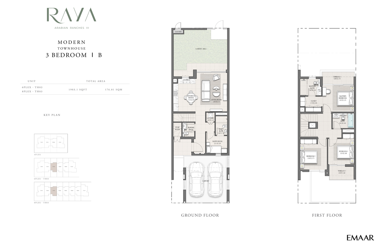 Modern Townhouse - B, Unit 6 - 8 Plex - TH03