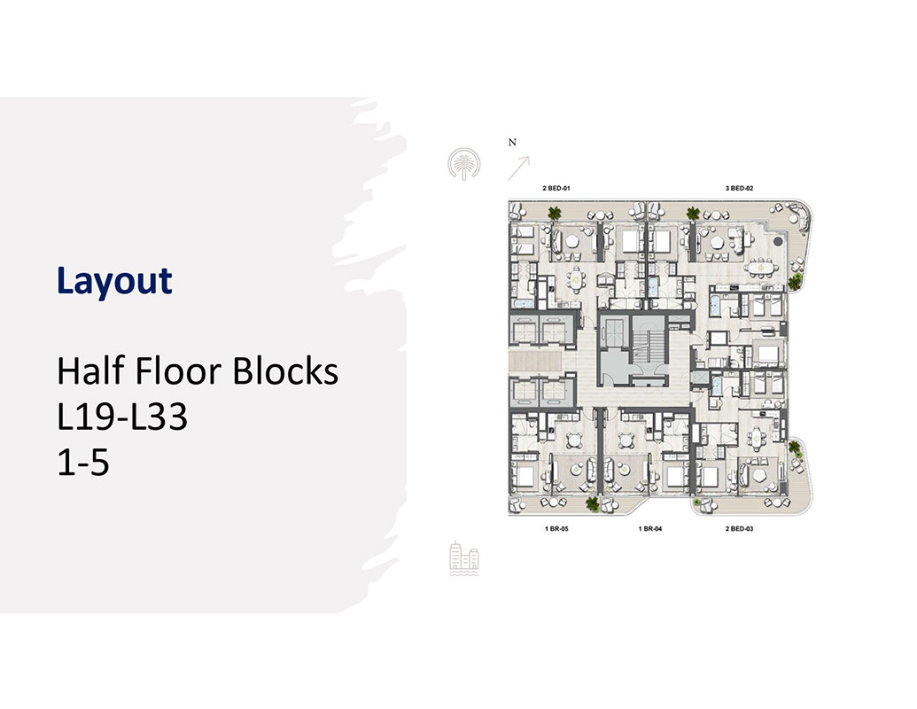 Half Floor Blocks L19-L33, 1-5
