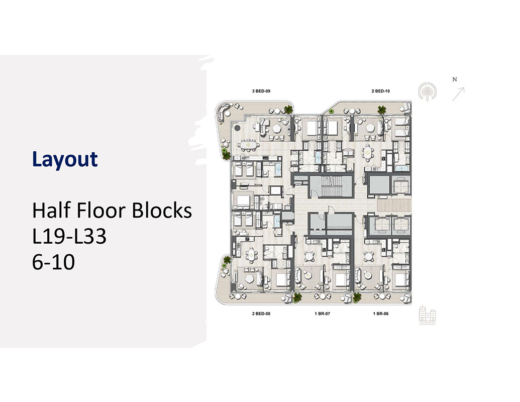Half Floor Blocks L19-L33, 6-10