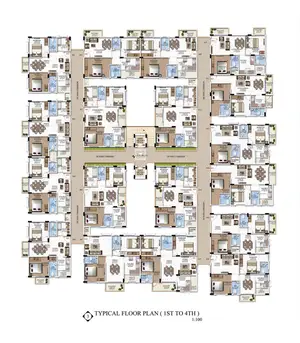 Typical Floor plan, 1st To 4th