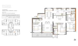 3.5 Bedroom, Typical A, Type 1 Apartment, Tower G,H & I