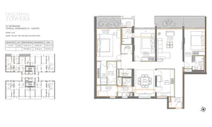 3.5 Bedroom, Typical Apartment A-Layout, Tower A & B
