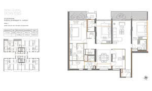 3.5 Bedroom, Typical Apartment A-Layout, Tower C